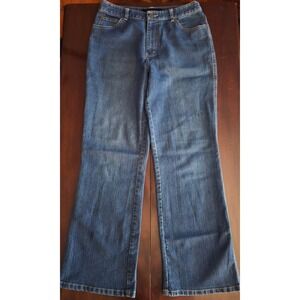 Calvin Klein Jeans Womens 8 Flare Leg High Rise Medium Wash Blue Denim Pants